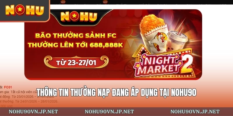 Các hình thức nạp tiền tại Nohu90